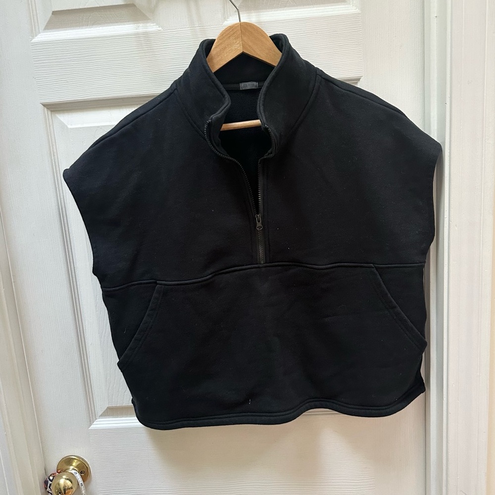 8 by Yoox Black Sleeveless Zip-Up Vest Il Gilet M Medium - Picture 3 of 12